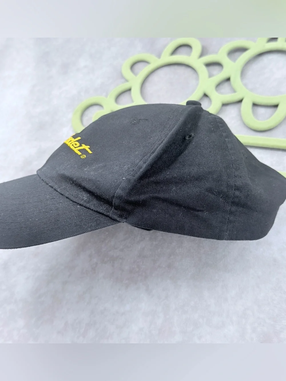 Kids Black Baseball Cap with Yellow cub cadet Logo